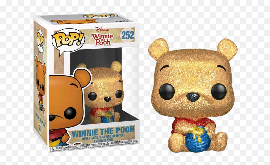 Pooh Diamond Glitter Vinyl Figure - Winne The Pooh Pop Emoji,Emoji Movie Pops