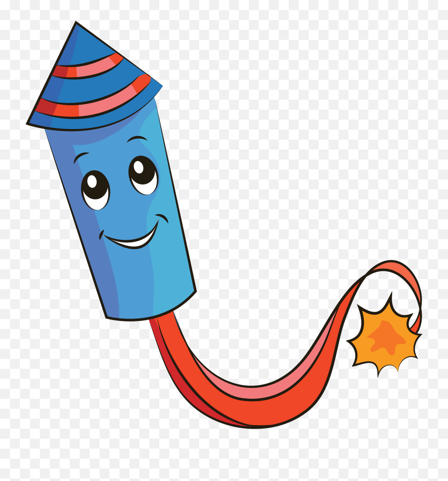 Smiling Firework Rocket Clipart - Fireworks Rocet Clipart Transparent Emoji,Firework Emoji