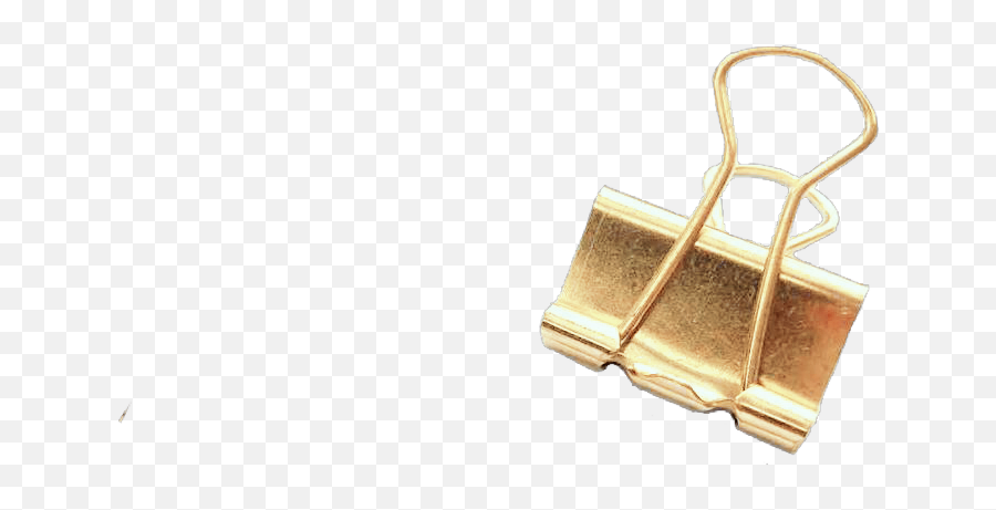Clip Binder Clip Sticker By Dena - Gold Binderclip Transparent Background Emoji,Emoji Binder