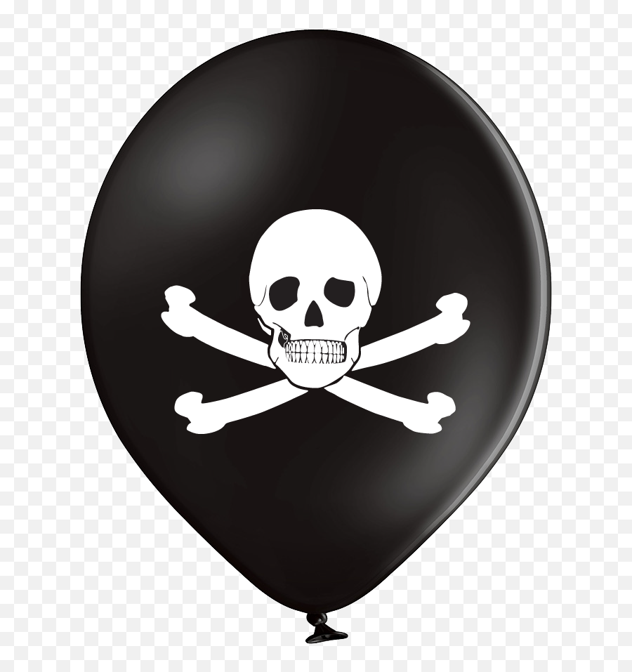 Latex Preprinted Skull And Crossbones Balloons 10 - Creepy Emoji,Skull And Crossbones Emoji
