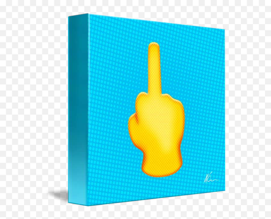 Middle Finger Emoji Pop Art By William Cuccio - Sign Language,Finger Emoji
