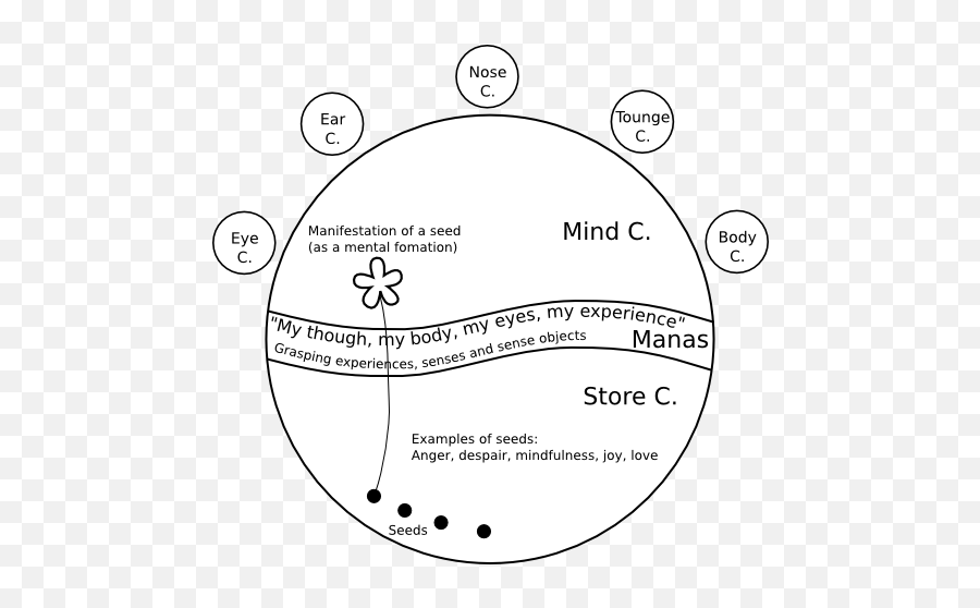 The Eight Consciousnesses Still Water Sangha Of Minnesota - Store Consciousness Buddhism Emoji,8 Emotions Diagram