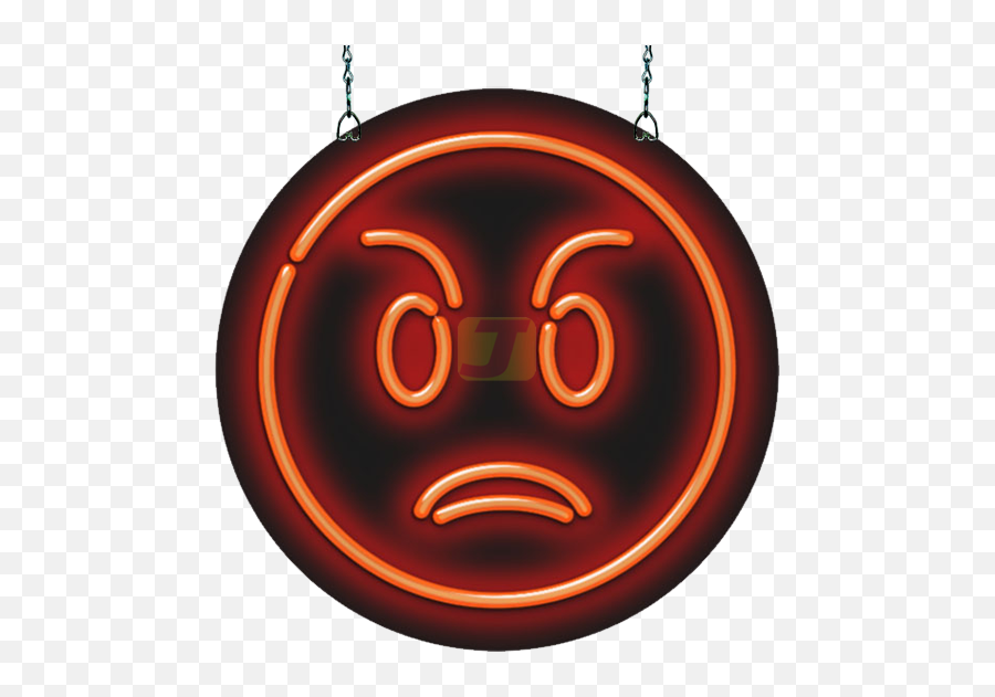 Mad Face Emoji Neon Sign - Happy,Transparent Mad Emojis