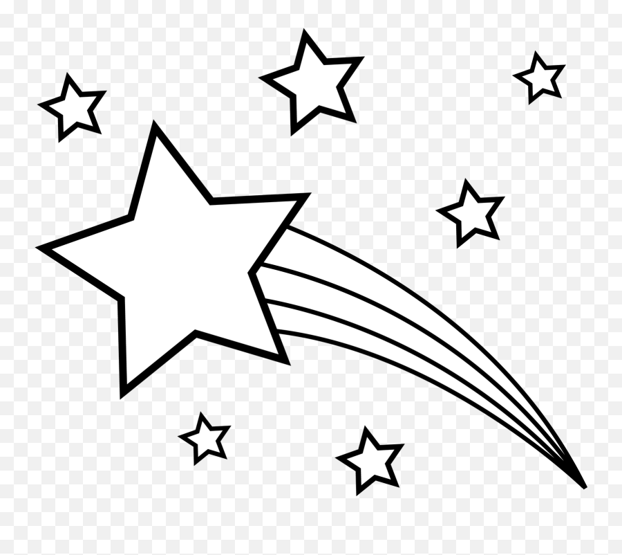 Shooting Star Outline Emoji - Outline Shooting Star Clipart,Shooting Star Iphone Emojis
