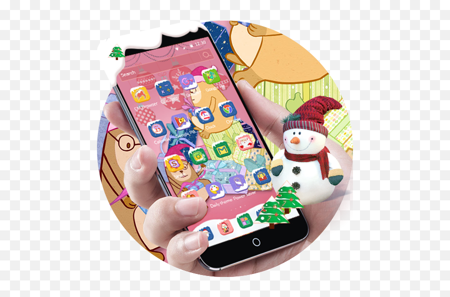 Updated Download Ice And Snow Christmas Pink Cute Animal - Smartphone Emoji,Samsung Astonished Emoji