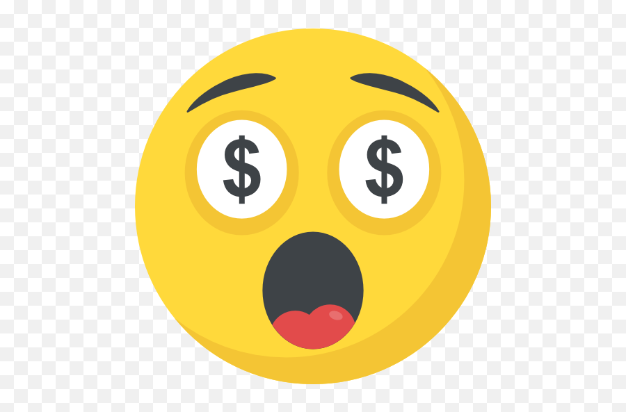 Greed - Dollar Eyes Icon Emoji,Greed Emoticon