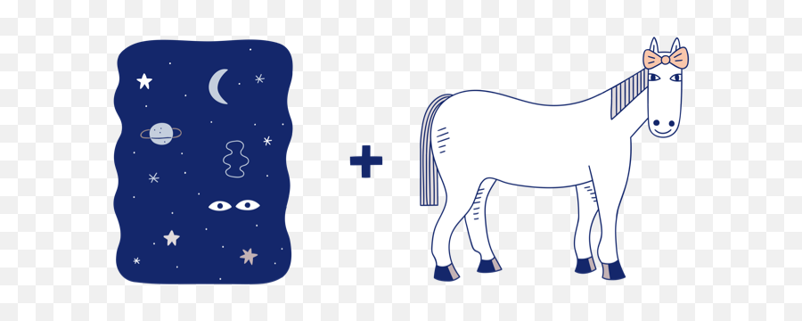 Casper Sleep Puzzzles - Animal Figure Emoji,Horse Emoji Pillow