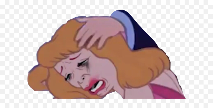 Cinderella Ugly Cry Disney Sticker - Cinderella Ugly Crying Funny Emoji,Brown Princess Emoji