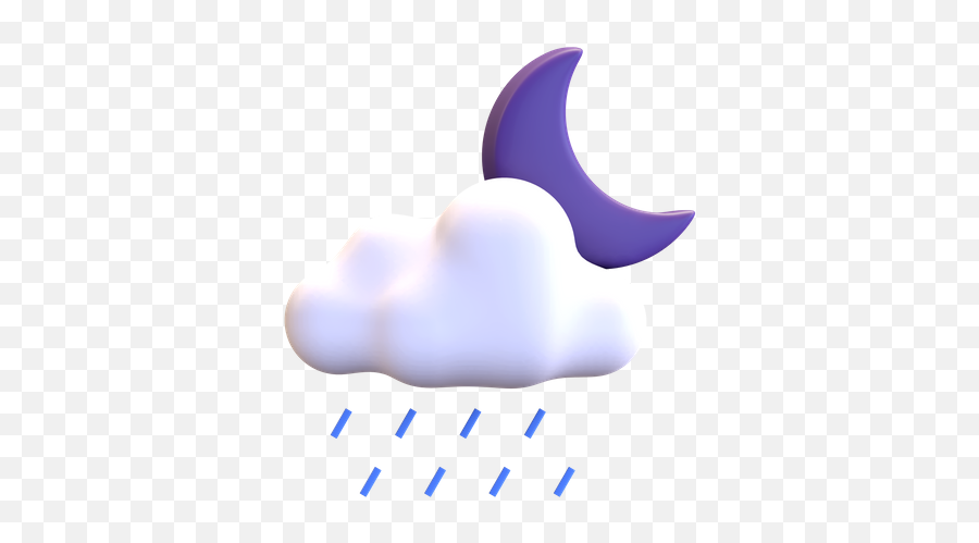 Rainy Night Icon - Download In Colored Outline Style Emoji,Emoji Covering A Raining From?