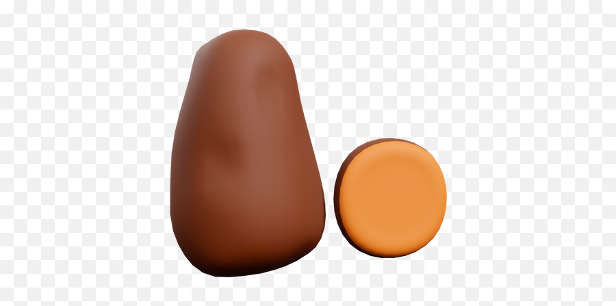 Premium Sweet Potato 3d Illustration Download In Png Obj Or Emoji,Potato Emoji Svg