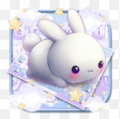 Kawai Rabbit Keyboard Theme - Kawai Rabbit Emoji,Rabbit Emoji