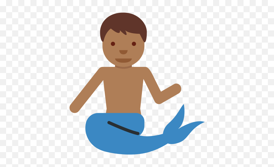 U200d Merman Emoji With Medium - Dark Skin Tone Meaning Merman Medium Dark Light Skin Tone Hot Emoji,Emoji Skin Tone