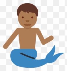 U200d Merman Emoji With Medium - Dark Skin Tone Meaning Merman Medium Dark Light Skin Tone Hot Emoji,Emoji Skin Tone