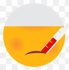 Emoji Face Fever Islam Muslim Sick - Fever Face Logo,Thermometer Emoji