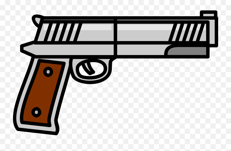 Pistol Clipart Line Art Pistol Line Art Transparent Free - Gun Clipart Emoji,Heart And Gun Emoji