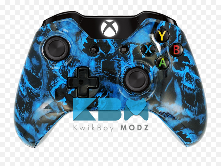 Battered Skulls Xbox One Controller - Blue Control Xbox One Plants Vs Zombies Emoji,How To Put Emoji In Xbox Bio