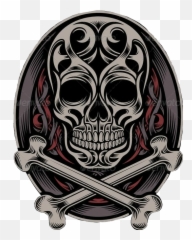 Skull Crossbones Skullface Sticker By Alicia Coleman - Fire Skull Piston Emoji,Skull And Crossbones Emoji