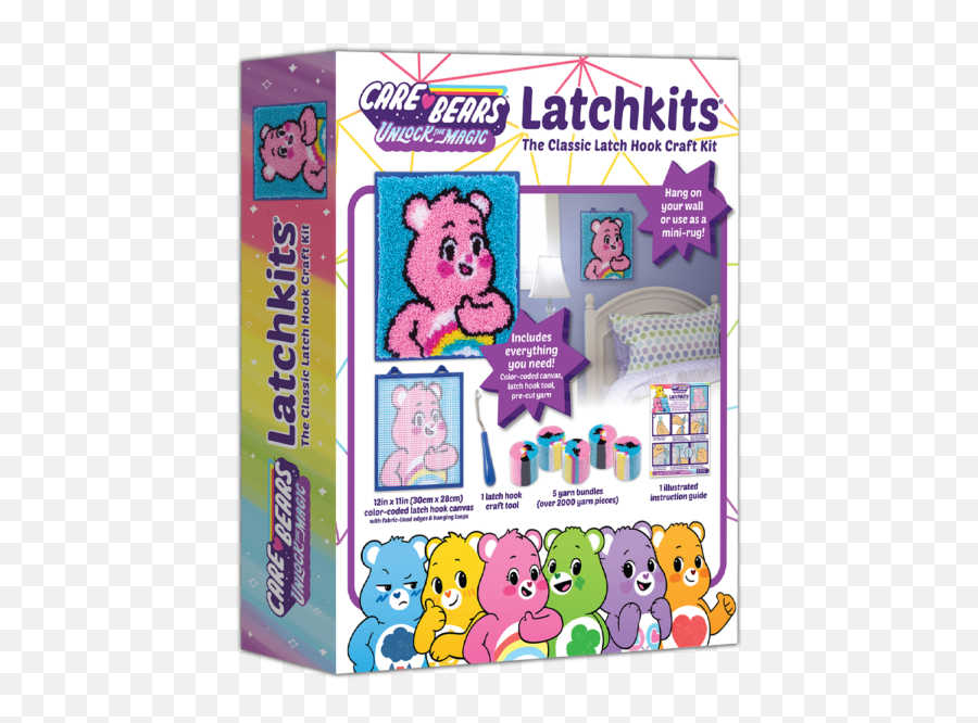 Latchkits Care Bears Latch Hook Kits Emoji,Grumpy Care Bear Emoticon