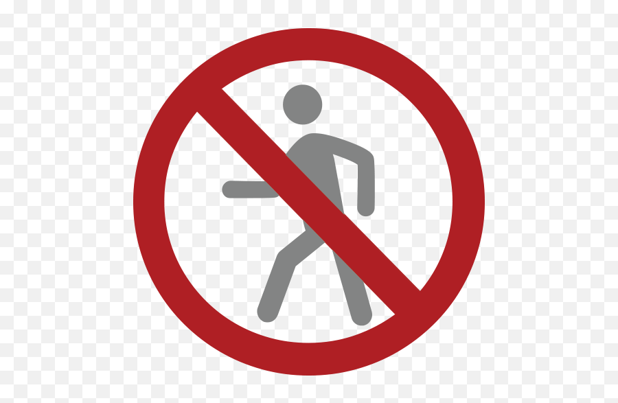 No Pedestrians - Pedestrian Prohibited Sign Board Emoji,Traffic Emoji