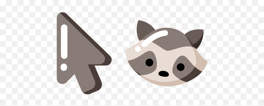 Minimal Raccoon Cursor U2013 Custom Cursor Emoji,Raccoon Emoji Png