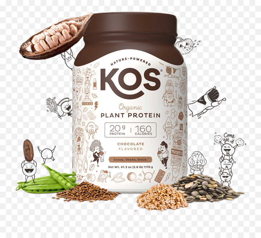 Kos Organic Plant Protein Chocolate 30 Servings Emoji,Chocolate Milk Iphone Emoji