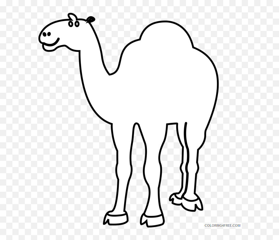 Camel Outline Coloring Pages Camel - Animal Figure Emoji,Cheetah Tiger Alligator Emoji