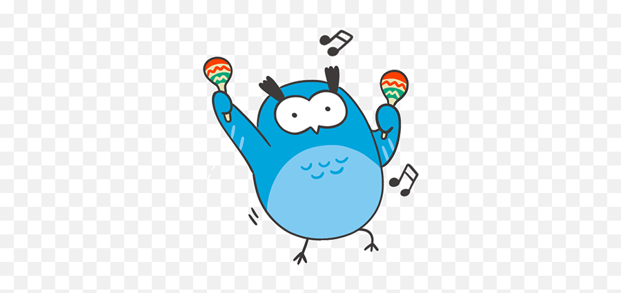 Friendly Owl Animated Sticker By Ahnlab - Dot Emoji,Control Your Emotions Gif