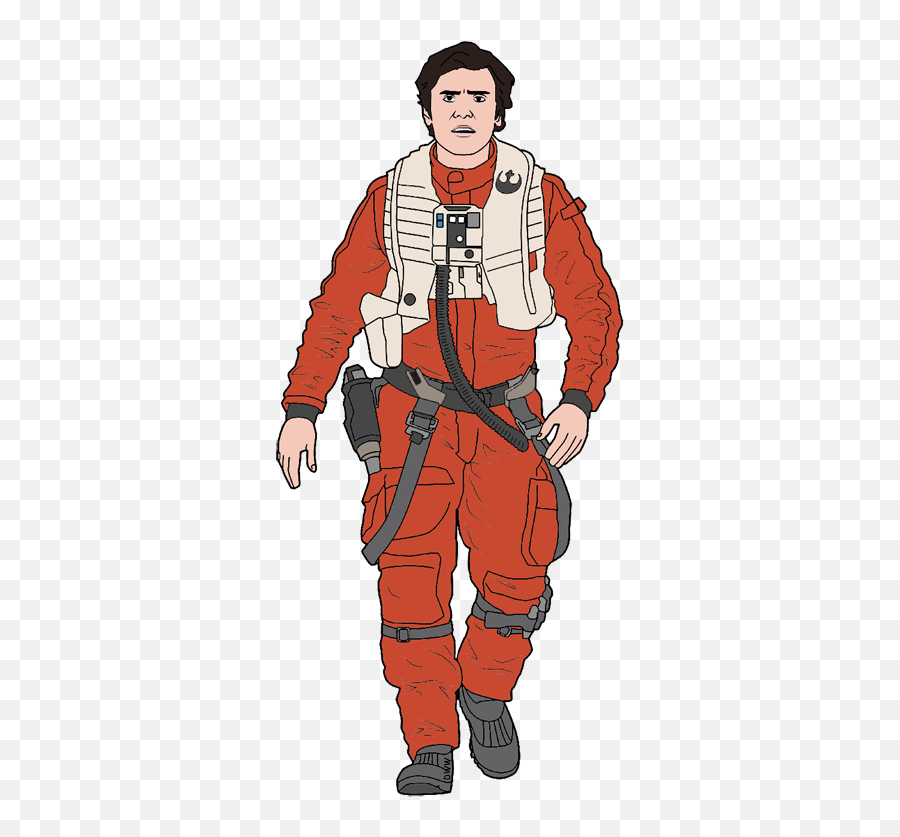 Force Awakens Clip Art - Poe Star Wars Cartoon Emoji,Force Awakens Emoji