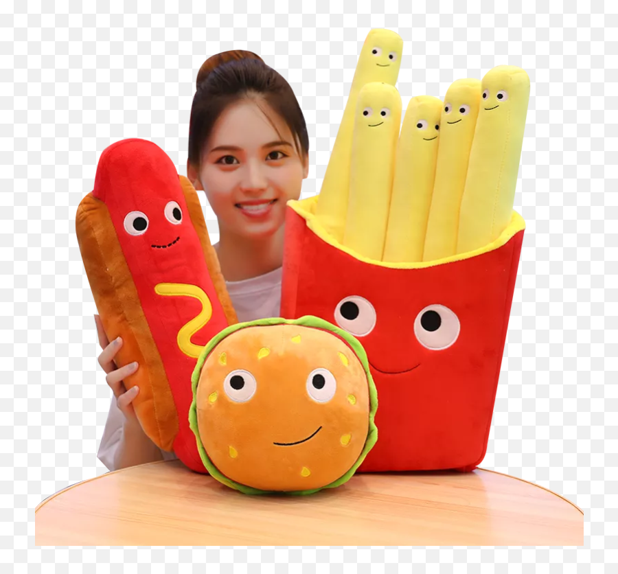 Ready To Ship Amusing Plush Toys Cute Fast Food Hamburger Chips Hot Dog Boba Tea Ice Cream Soft Toys - Buy Fast Food Soft Toyhamburger Plush Soft Toys Food Emoji,Emoji Soft Toys