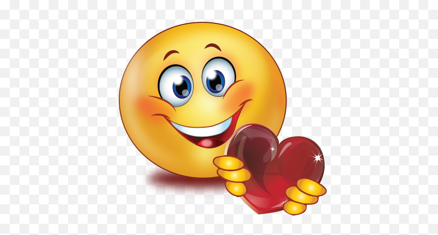 Pin På Smiley - Smiley Holding Heart Emoji,Mother Of God Emoticon