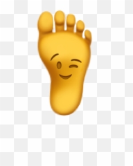 Emoji Foot Sticker - Happy,Foot Emoji