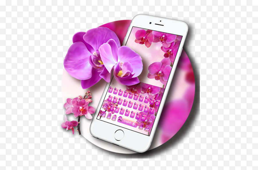 Orchid Flower Keyboard Theme U2013 Apps Bei Google Play - Iphone Emoji,Samsung Galaxy S7 Emojis To Iphone Translation
