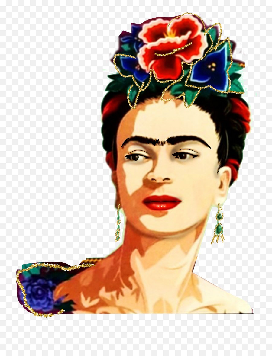 Portrait Frida Fridakahlo Sticker - Frida Kahlo Vector Gratis Emoji,Frida Khalo Emoji