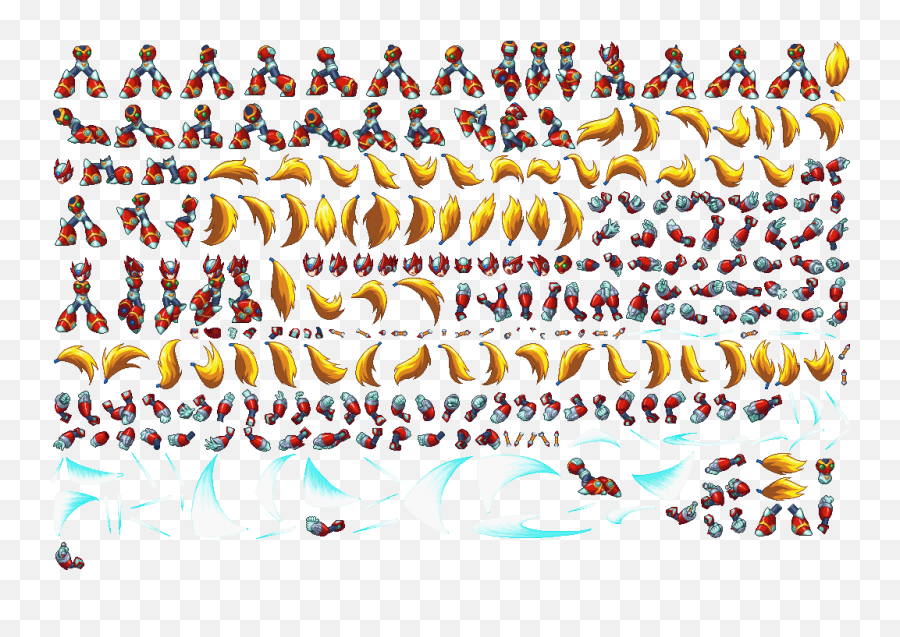 Zero Megaman Png - Megaman X5 Zero Sprite Sheet Emoji,Vx Ace Icons Emoticons