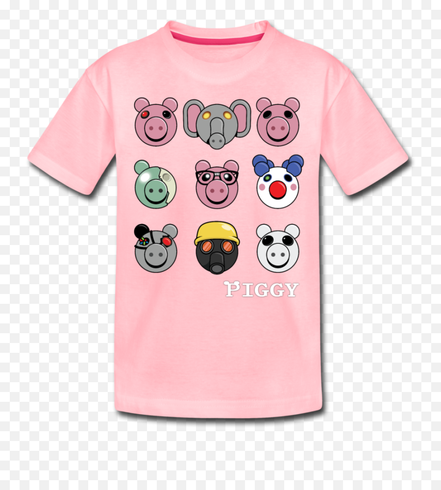 Piggy Faces T - Shirt Piggy Merch Emoji,Pwi Piggy Emoticons