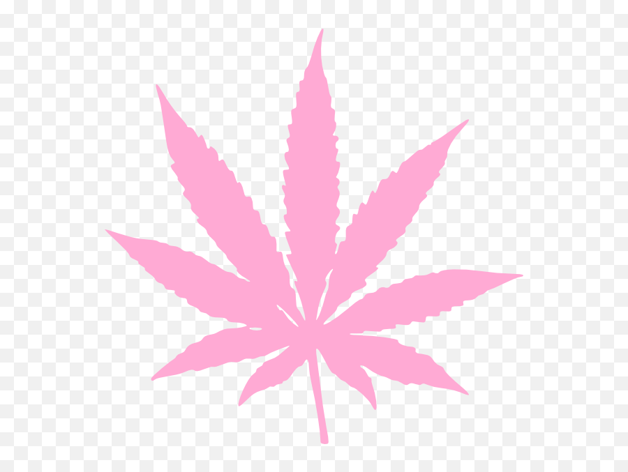 Weed Plant Vector - Pink Marijuana Leaf Png Clipart Full Pink Weed Leaf Png Emoji,Pot Smoking Emoji