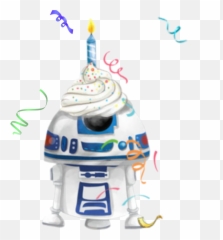 R2d2 Starwars Happybirthday Sticker - Star Wars Happy Birthday Clipart Emoji,Star Wars Happy Birthday Emojis On Fb