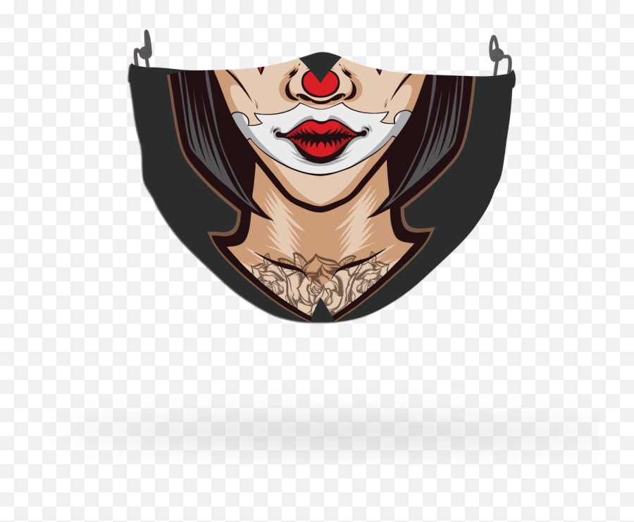 Joker Clown Pattern Face Covering Print 2 - For Adult Emoji,Joker Movie Emoticons