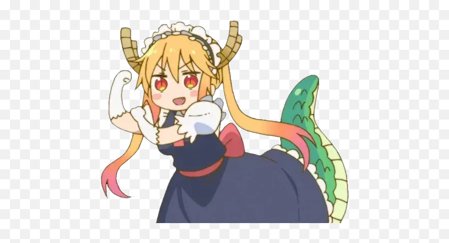 Animeme Sticker Pack - Stickers Cloud Dragon Maid Png Emoji,Dragon Maid Emojis