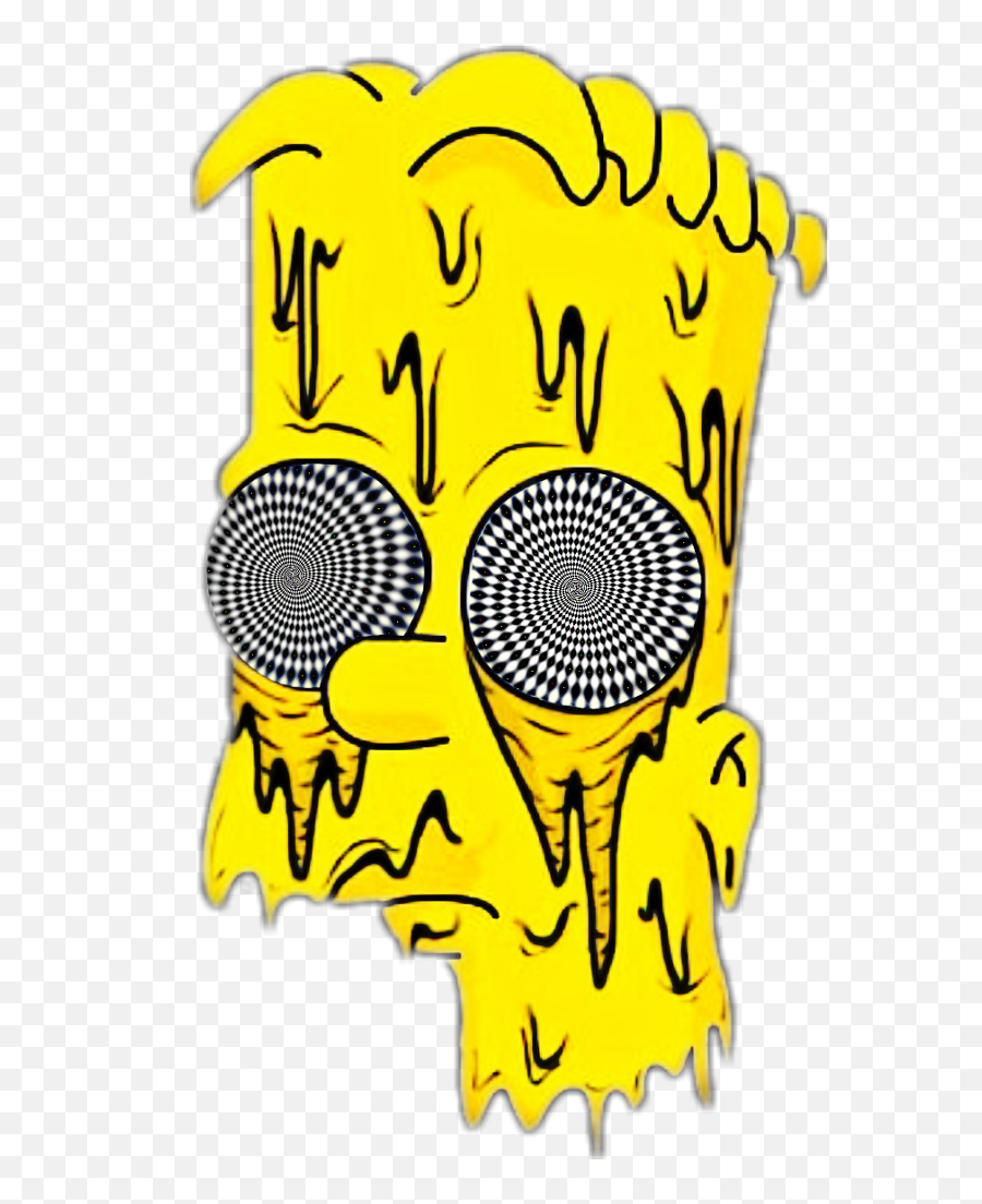 Bart Bartsimpson Simpsons Sticker By Supremeasf - Bart Simpson Gangster Emoji,Spiral Eyes Emoji