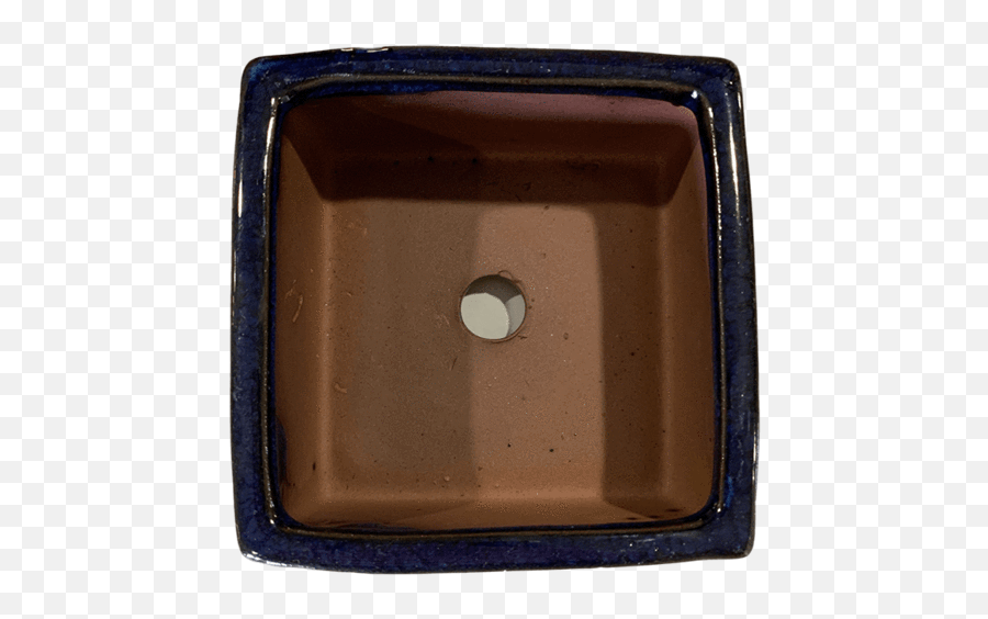 4 Cobalt Blue Over Cream Square Ceramic Succulent Pot With Emoji,Emotion Ceramics Lowes