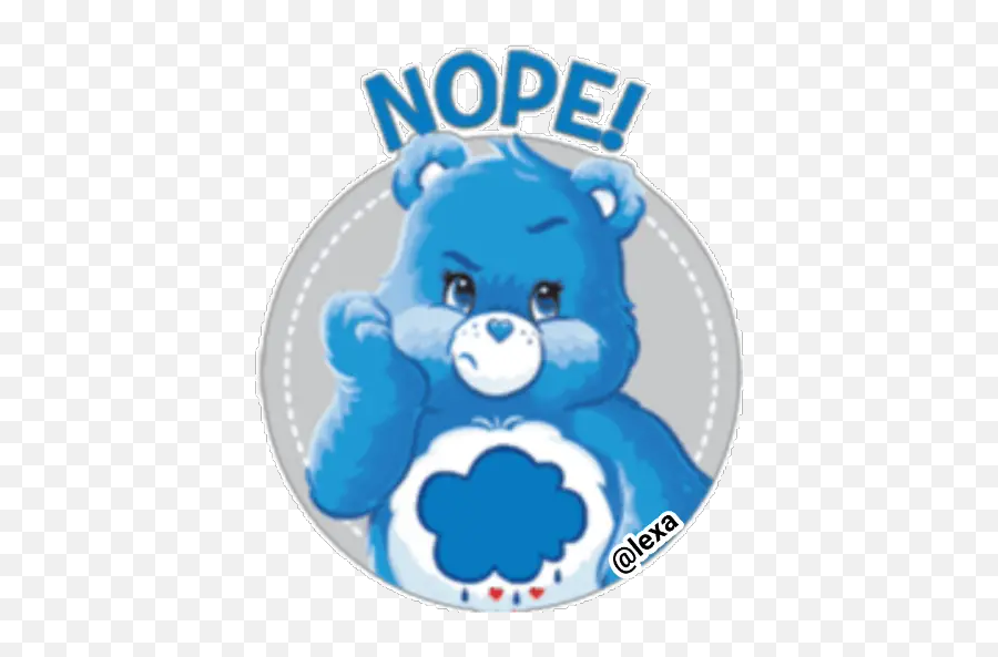 Sticker Maker - Care Bears Emoji,Grumpy Care Bear Emoticon