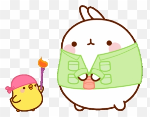 Happy Molang Sticker - Happy Molang Blush Discover U0026 Share Emoji,Meme Of Blushing Emoji