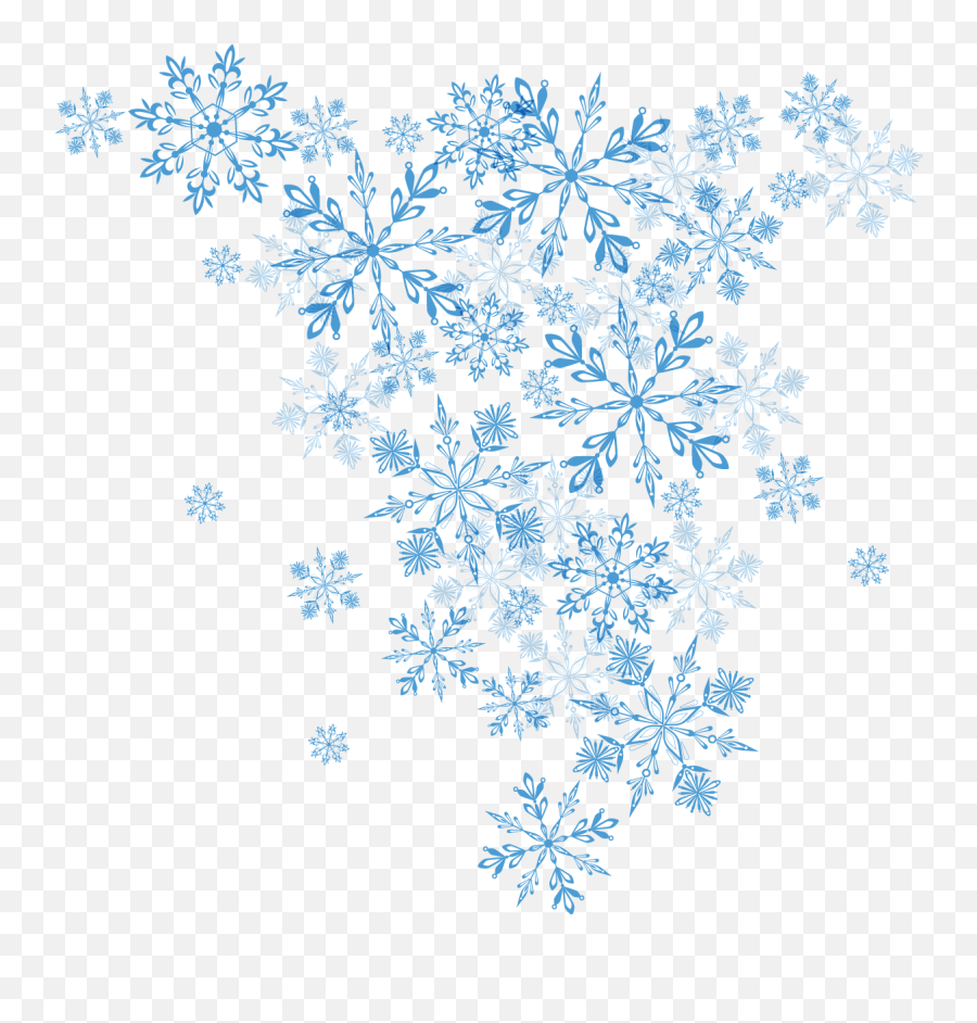 Download Blue Winter Christmas - Transparent Background Snowflakes Emoji,Snowflake Sun Leaf Leaf Emoji
