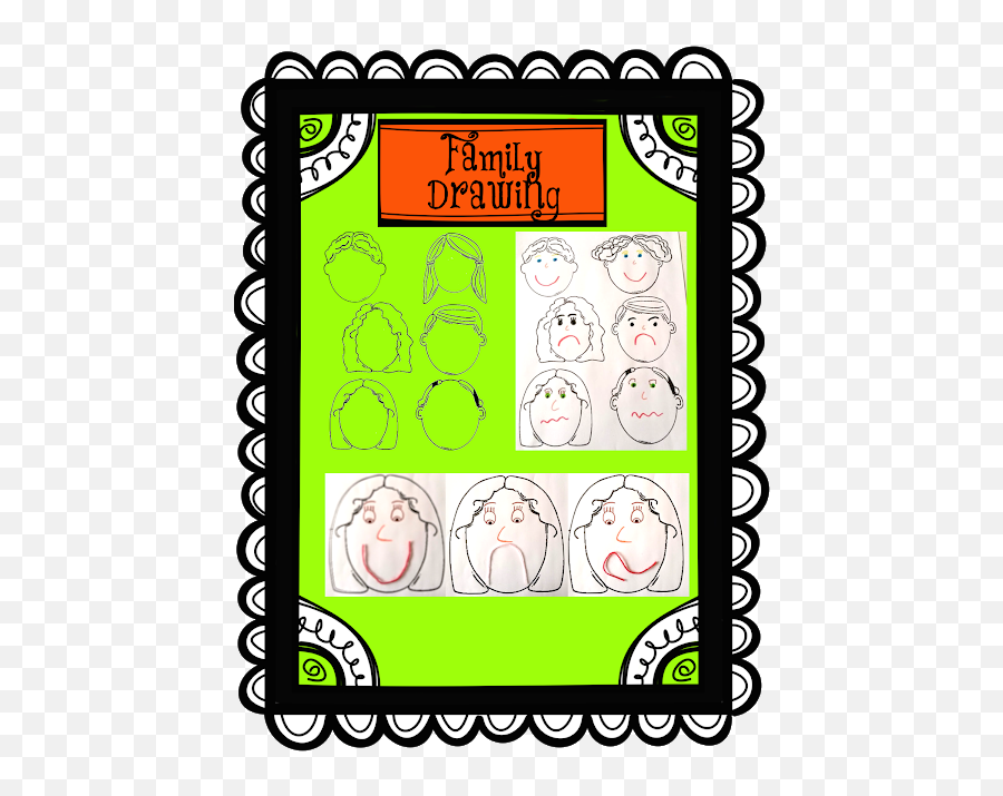 Esl Family Theme Emotions Drawing With Yarn Elementary - Worksheet Emoji,Drawing Of Emotions