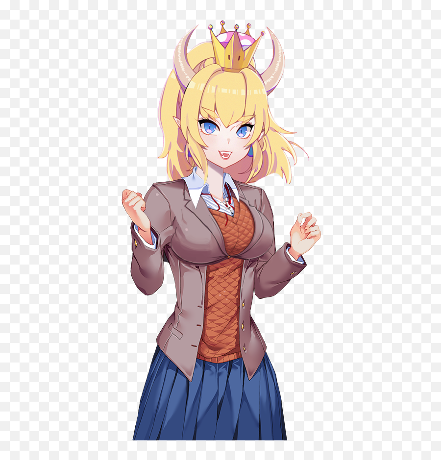 Bowsette Doki Rddlc Emoji,Ddlc Monika Emotions