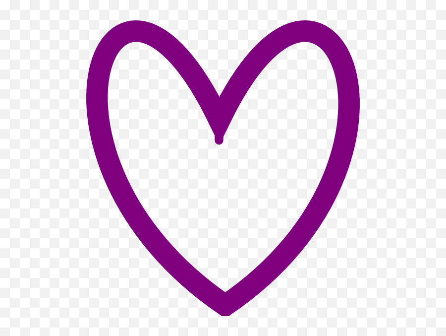 Small Clipart Purple Heart - Purple Love Heart Outline Png Heart Clip Art Purple Emoji,Small Heart Emoji