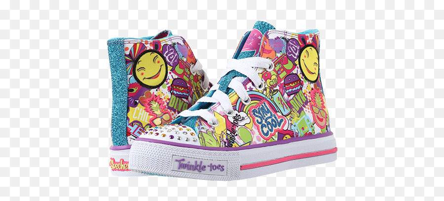 Skechers Kids Twinkle Toes - Plimsoll Emoji,Emoji Twinkle Toes