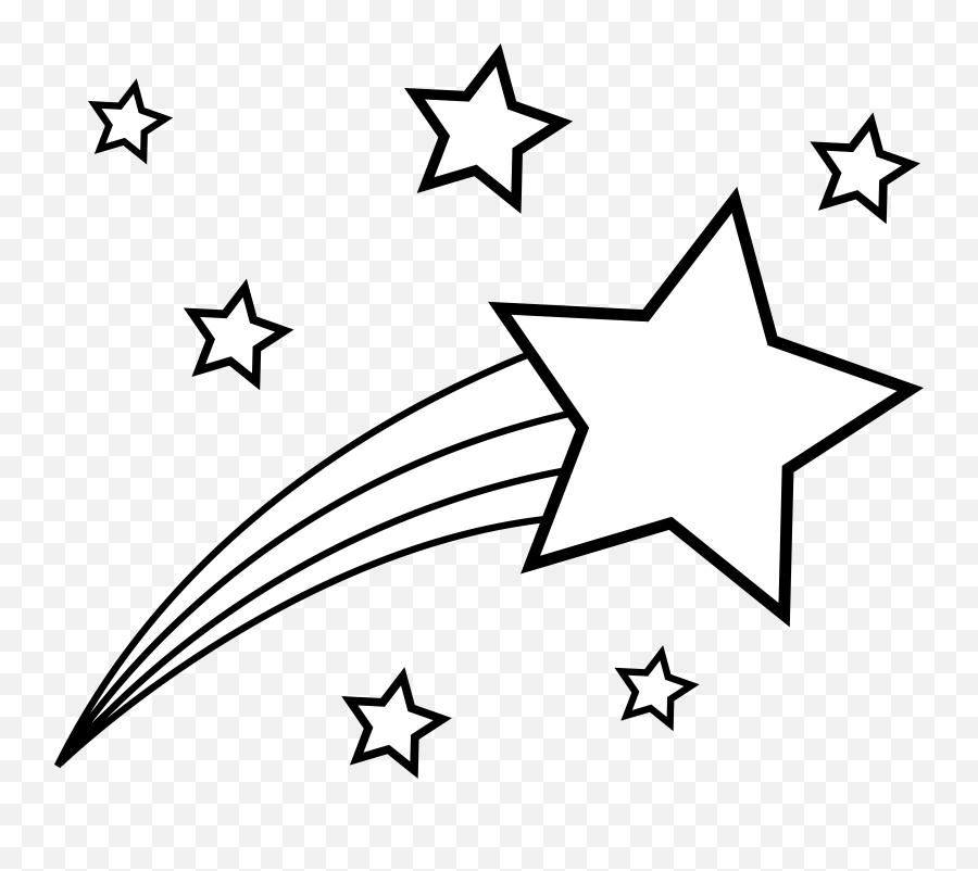 Star 8 For Coloring - Clipart Best Shooting Star Clipart Black And White Emoji,Shining Star Emoji