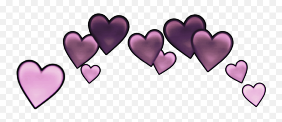 Popular And Trending Stickers - Dark Purple Heart Crown Transparent Emoji,Quotes With Emojis